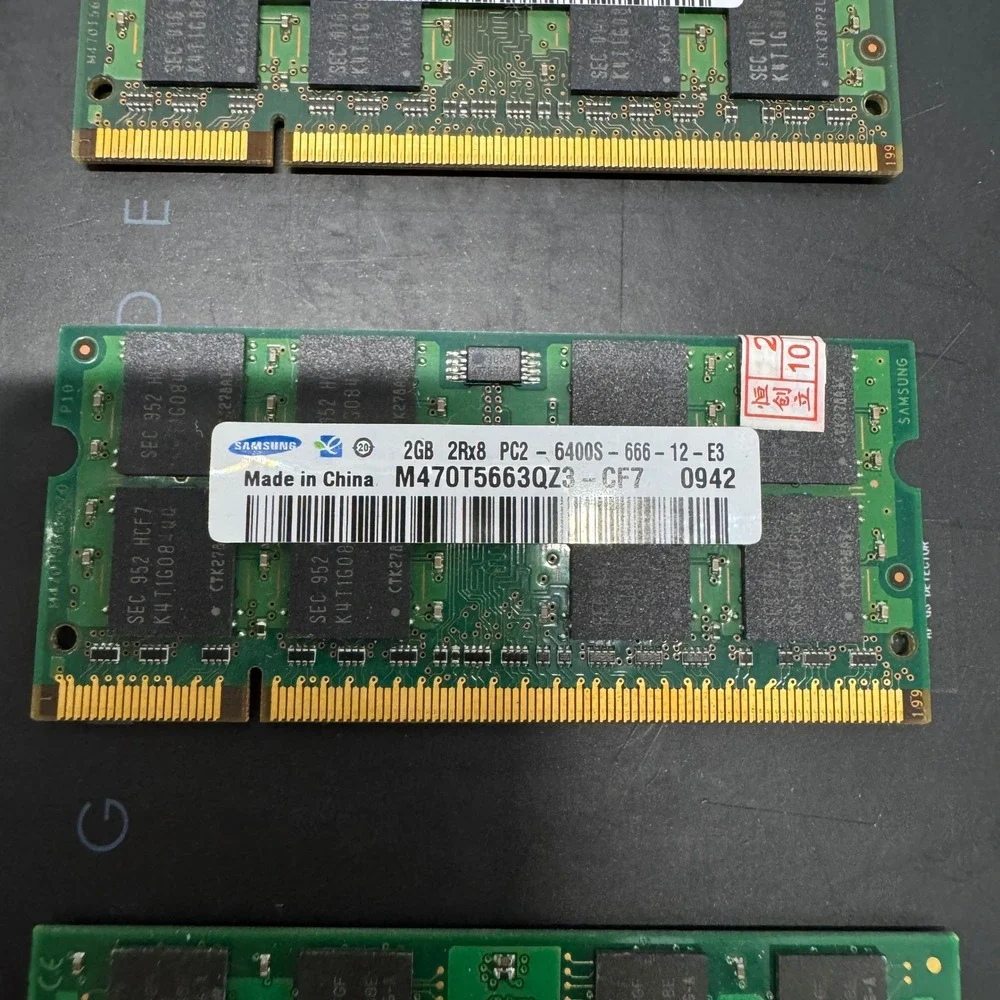 6GB Lot 3x 2GB DDR2 Laptop RAM 2xSamsung PC2-6400S M470T5663QZ3-CF7 Avant 800MHz